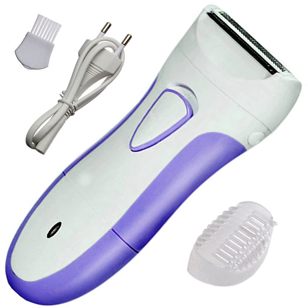 2in1 Washable Chargable Twin Blade Foil Shaver Full Body Hair Remover Trimmer Painless Epilator Razor For Women Lady (1 Year Warranty) EX