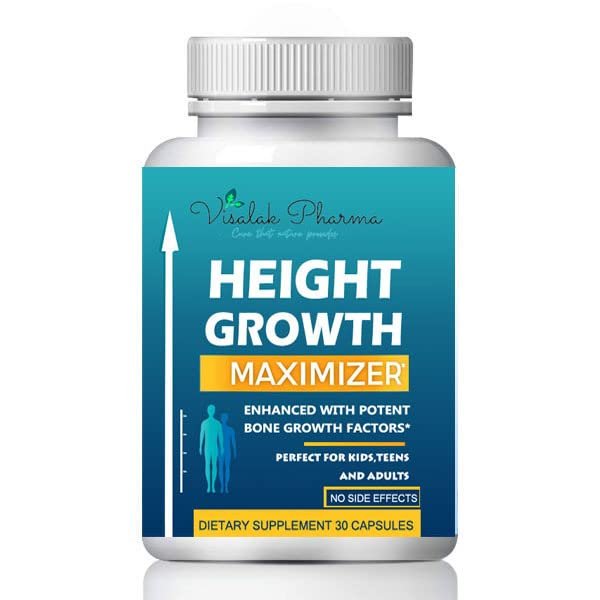 All Natural Height Growth Maximizer | For Taller & Stronger Height | Support Bone Density | Natural Peak Height | 60 N