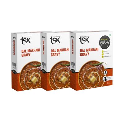 Dal Makhani (Pack of 3) | Ready to Eat Dal Makhani, Pure Veg Heat and Eat Indian Meal, Ready to Eat Dal Makhani