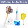 4 Pack Travel Toothbrush Head Covers Portable Toothbrush Protector Cap Brush Pod Case Protective Plastic Clip for Household Travel, Camping, Bathroom, School, Business view 4