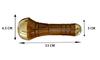 Kansa Wand (Bronze Size: 4.5 Cm) face Detox Bronze/Kansa Wand Body, Face & Foot Massager With Wooden Handle For Detoxification With Both Side Kansa Cap (NATURAL LINE LATTU) view 2