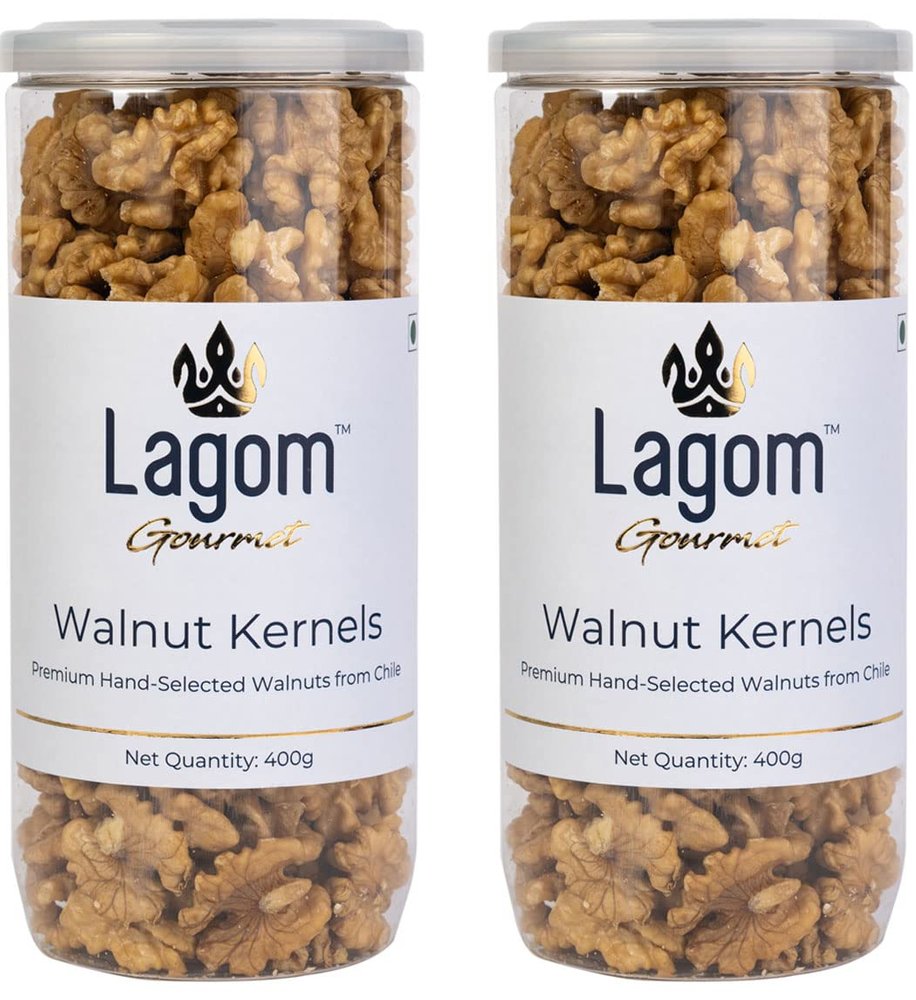 Lagom Gourmet Chilean Walnut Kernels 800g | All Natural | No Preservatives | No Additives | Gluten Free | Vegan | Plant Based | Non GMO | Walnuts Dry Fruit | Walnuts Without Shell | Akhrot Giri