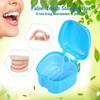 Denture Bath Box Case Dental False Teeth Storage Box Cleaning Container Rinsing Basket Retainer Appliance lder Tray view 2