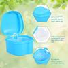 Denture Bath Box Case Dental False Teeth Storage Box Cleaning Container Rinsing Basket Retainer Appliance lder Tray view 3