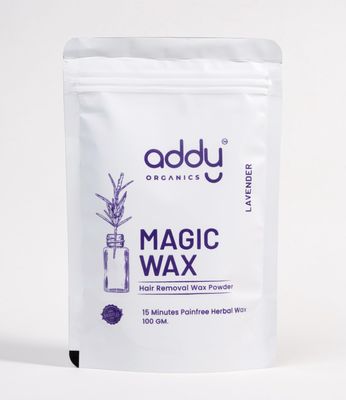 ADDY ORGANICS Women Herbal Wax Powder for Hair Removal - Instant & Painless Magic Wax for Men & Women, Ayurvedic Natural Waxing Powder for All Hair Types & Skin Areas, Perfect for Hands, Legs, Underarms & Bikini wax - 100g (100gm, Lavender - MW)