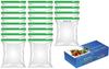 LAPREX Pack Of 20 Yellow Reusable Plastic Zipper Bags, Expandable Bottom, Freezer & Microwave Safe, Ideal For Food Storage view 1