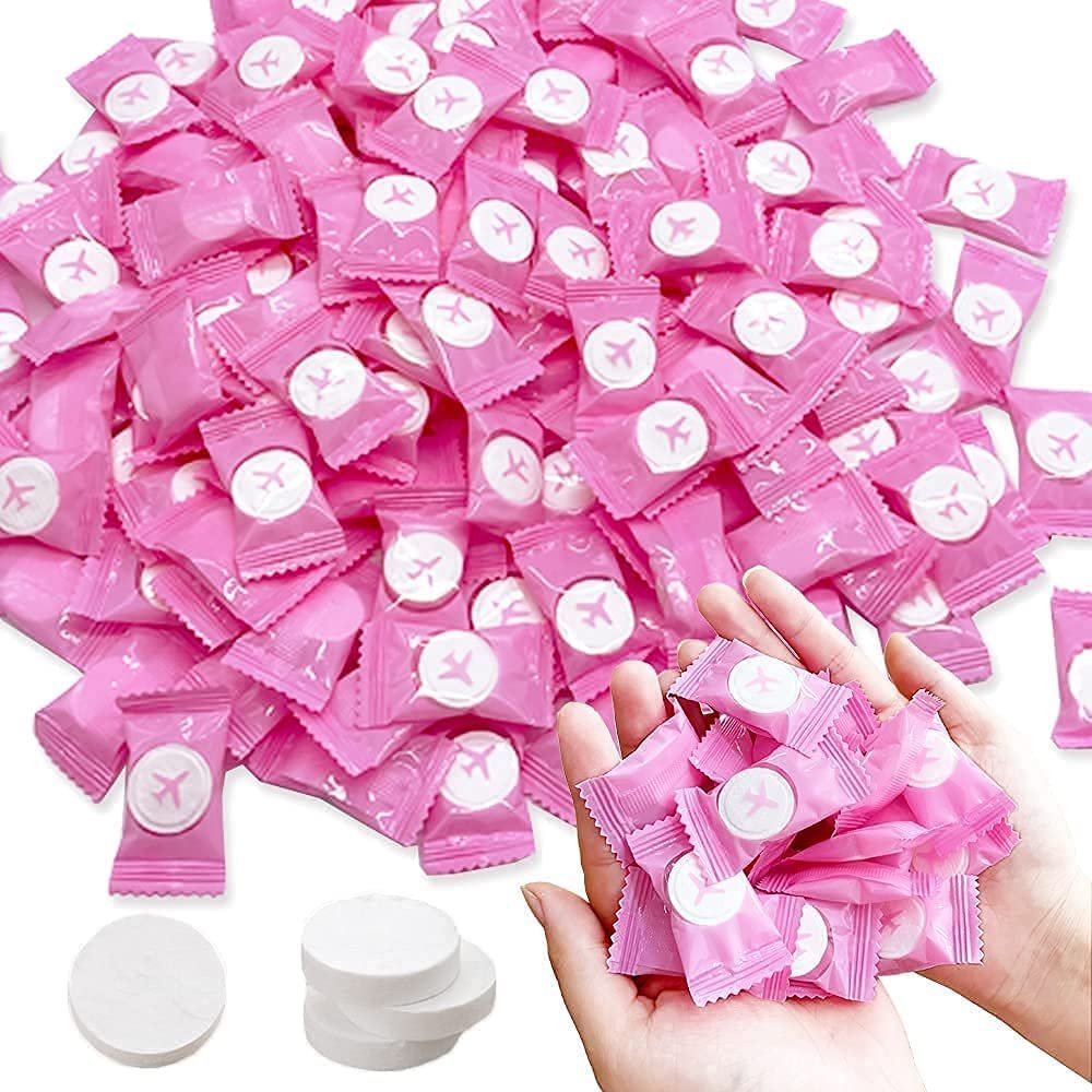 BSBDA Outdoor Travel Magic Compressed Towel Tablets Tissue Disposable Coin Napkin Expands With Water Portable Face Care, Cleaning Wipes Cotton Hand Towel,Travel Facial Tissues Paper (Pack Of 200)