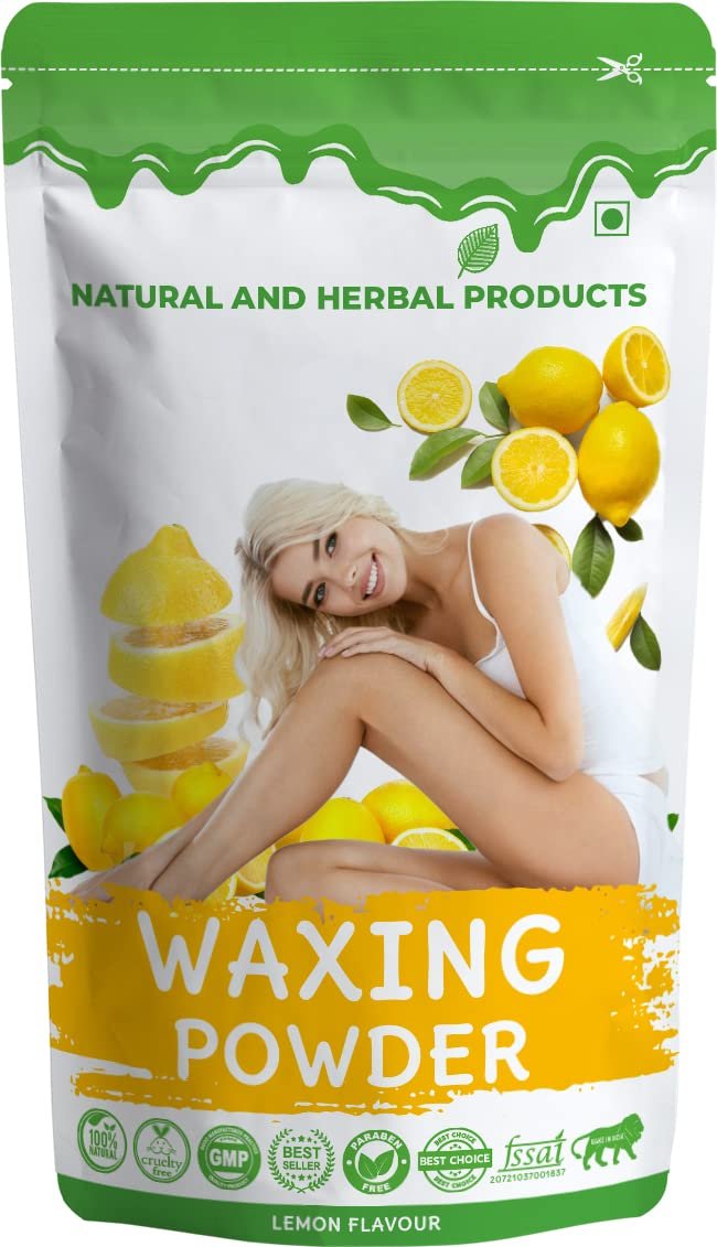 Lemon Herbal Waxing Powder | Wax | Instant Hair Removal | Women | Zero Pain | No Side Effects | All Types Skin | Hand | Leg | Underarm | Private Part | Herbal - 100 Gram