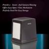 KWEL Double Side Cube Table Top L-Fold Tissue Paper Holder Dispenser Tissue Box Holder for Dining Table, Napkin Holder Boxwith 2 Packets (200 Tissues) - Black view 3