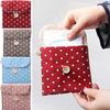 9UP 4Pcs Sanitary Pad Organizer For Travel | Printed Dots Sanitary Napkin Pad Pouch For Women & Girls | Cotton Sanitary Storage Bag | Sanitary Pad Pouch (Pack Of 4, Multicolor) view 4