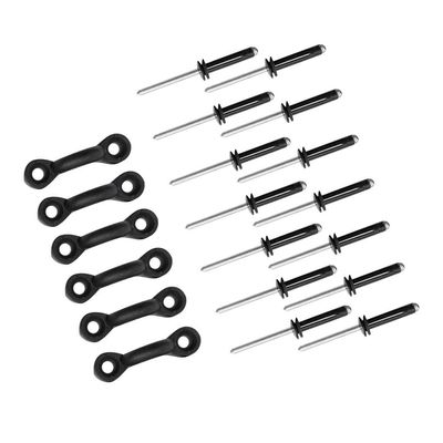 CALANDIS 6 Pieces C Buckle Pad Eyes + 12 Pieces Tri-fold Rivets (with Flat Or Round Washers) Kayak Accessory