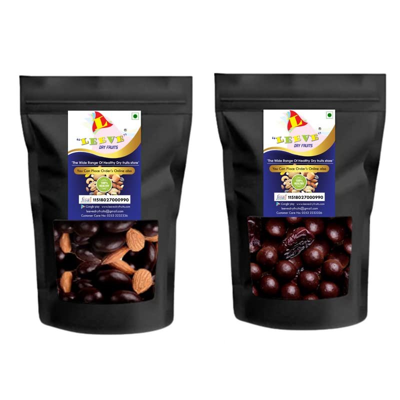 Leeve Dry Fruits Brand Chocolates | Combo Pack | Almond Chocolate Coated | Nuts | 800 gram Pack | Chocolate Covered Dates | Fruit Nut Chocolate | Nutties Packs | Celebration