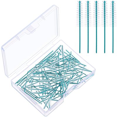Cowwell Interdental Brush Soft Dental Picks Tooth Floss Interdental Brush Betweens Refills White Refills for Tooth Cleaning(Tight,60 Pieces)