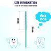 Cowwell Interdental Brush Soft Dental Picks Tooth Floss Interdental Brush Betweens Refills White Refills for Tooth Cleaning(Tight,60 Pieces) view 2