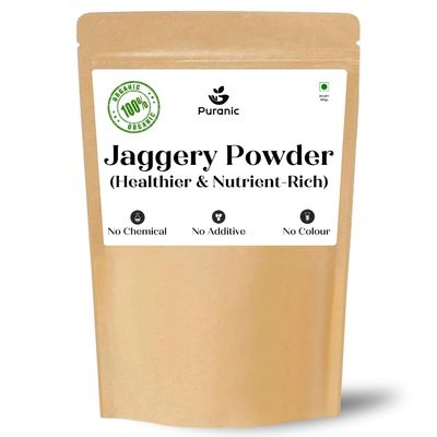 Puranic Jaggery Powder 450g | Organic Sugarcane Jaggery Sugar | Chemical & Pesticides Free Gur Powder | Nattu Sakkarai | Shakkar Jaggery Powdered Form