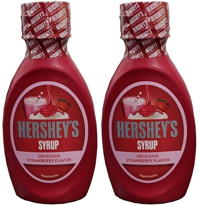HERSHEY'S HM16320 Strawberry Syrup, 200g Each Pack of 2 (400 g, Pack of 2)