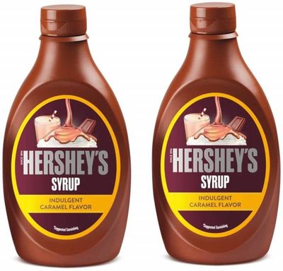 HERSHEY'S Syrup Indulgent Caramel Flavor 623 Gram Each, Pack of 2 Caramel Flavor (1246 g, Pack of 2)