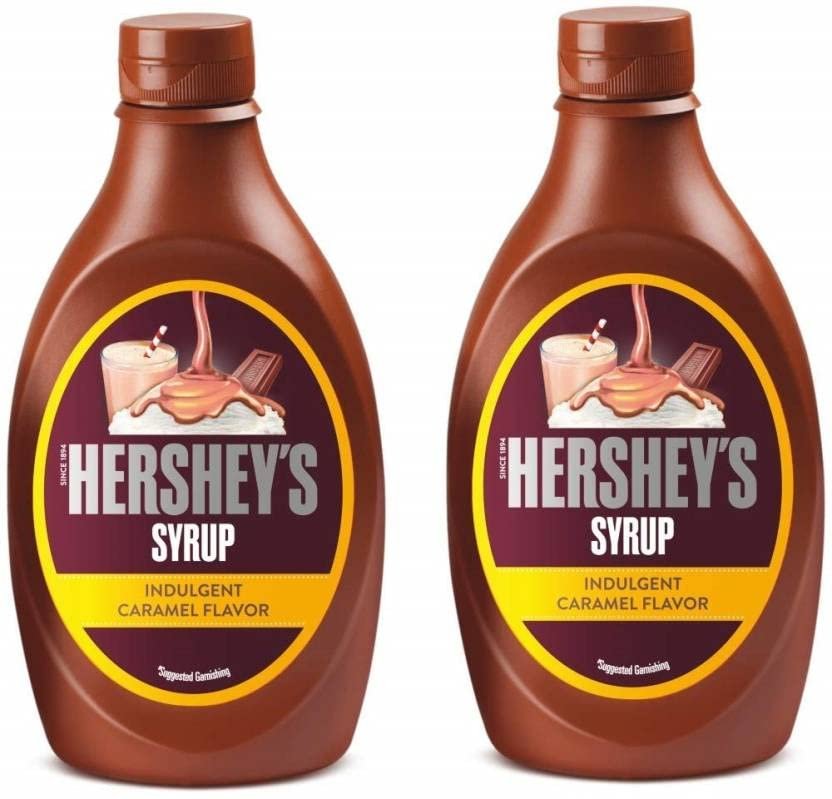 HERSHEY'S Syrup Indulgent Caramel Flavor 623 Gram Each, Pack of 2 Caramel Flavor (1246 g, Pack of 2)