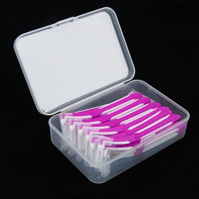 Lina Trading 30 Pieces Interdental Brush Toothpick Floss Teeth Cleaner Oral Care Rose Red