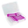 Lina Trading 30 Pieces Interdental Brush Toothpick Floss Teeth Cleaner Oral Care Rose Red view 2