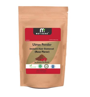 MET HERB Ubtan Powder(Rose Flavor) Instant Hair Removal product-60g/The worlds best hair removal