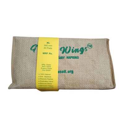 Duuous Maternity Kit - Extra Large | Green Wings Anion Sanitary Napkins - Organic Pads (30 Count)