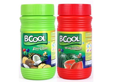Bcool instant pinacolada & watermelon drink mix powder refreshing summer beverage | tasty and healthy hydration for energy and immunity | easy to make ideal for kids adults (each 750g, pack of 2)