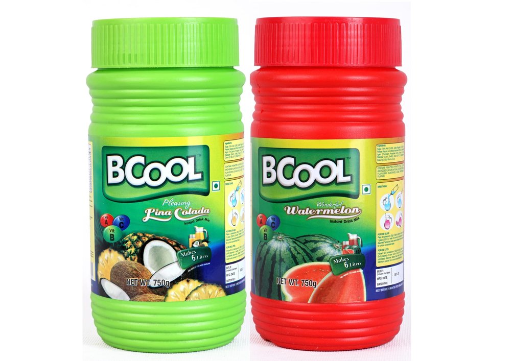 Bcool instant pinacolada & watermelon drink mix powder refreshing summer beverage | tasty and healthy hydration for energy and immunity | easy to make ideal for kids adults (each 750g, pack of 2)