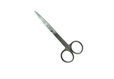 ibulet (Pack of 1) Stainless Steel Grooming Scissor Small for Facial Hair Cutting, Moustache Trimming & Beard Trimming For Men & Women (Silver)