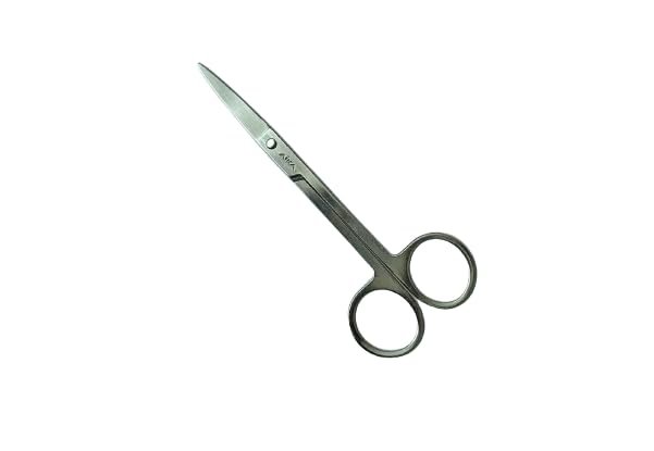 ibulet (Pack of 1) Stainless Steel Grooming Scissor Small for Facial Hair Cutting, Moustache Trimming & Beard Trimming For Men & Women (Silver)