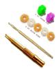 4beauty Therapy Sujok Manual Acupressure Jimmy (2 Pc) + 5 Pc Sujok Ring+ 2 Pc Thumb Pad, for Arthritis, Multicolor view 1