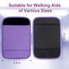 2 Pack Walker Hand Grips Cover, Coldairsoap Walker Cushion Hand Grips For Rolling Wheelchair, Elderly Grippers, Rollator Handle(Purple) (purple) view 2
