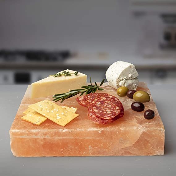 Josan Brothers Natural Himalayan Rock Salt Block Cooking Plate for Cooking, Grilling, Cutting and Serving, Food Grade Salt (8 X 8 X 1.5)