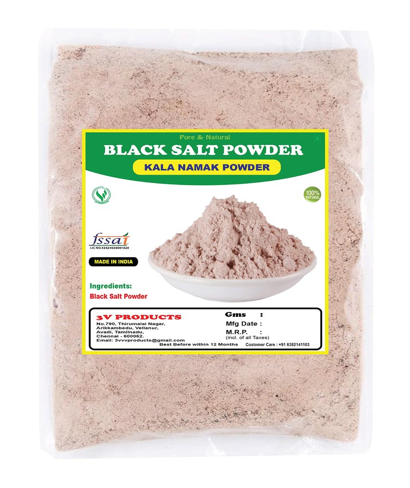 3V PRODUCTS Himalayan Black Salt Powder | Kala Namak Powder | Black Salt Powder 250g