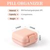 Dynippy Daily Pill Organizer 5 Compartments Portable Moisture Proof Small Pill Case for Pocket Purse Travel Pill Box Portable Medicine Vitamin Fish Oil Holder Container - Pink view 2