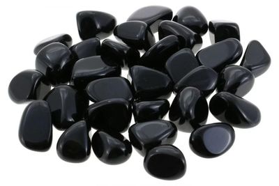 JMRM'S PRODUCT Black Obsidian Natural Crystal Tumble Stone for Reiki Healing Gemstone (Set of 7, JMRM_Tumble 108)