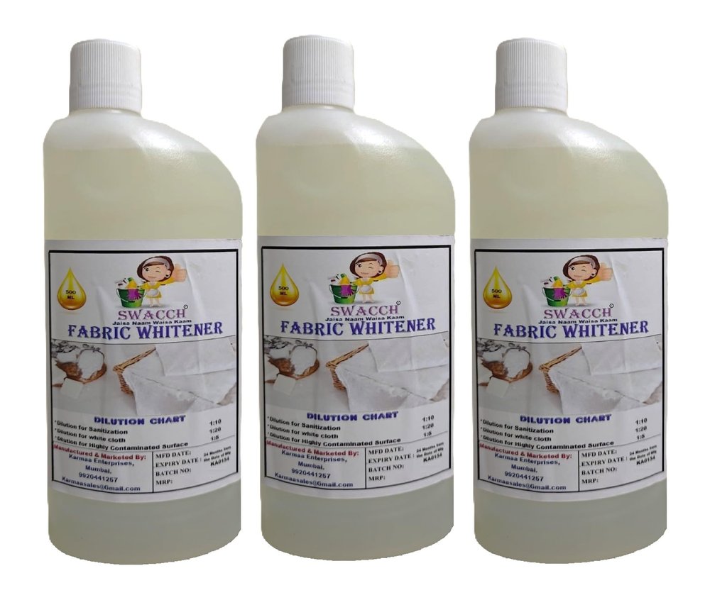 Fabric Whitener I white cloth cleaner I stain remover I shine Enhancer I 500ml (Pack of 3)