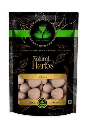 SAI HERBS Gola Raw Dry Fruit - Nariyal Raw Dry Fruit - Whole Coconut Halves Coconut Raw Dry Fruit - Copra - Sabut Gola - Used For Promotes Brain Function - Anemia.- Pure & Natural (100 Grams)