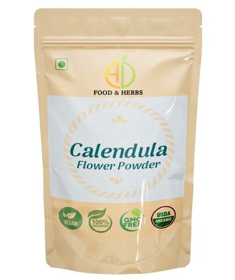 A D Food & Herbs Calendula Flower Powder Aromatic Edible for Homemade Lattes, Tea Blends, Bath Salts, Gifts, Crafts (50 Gms x pack of 4)