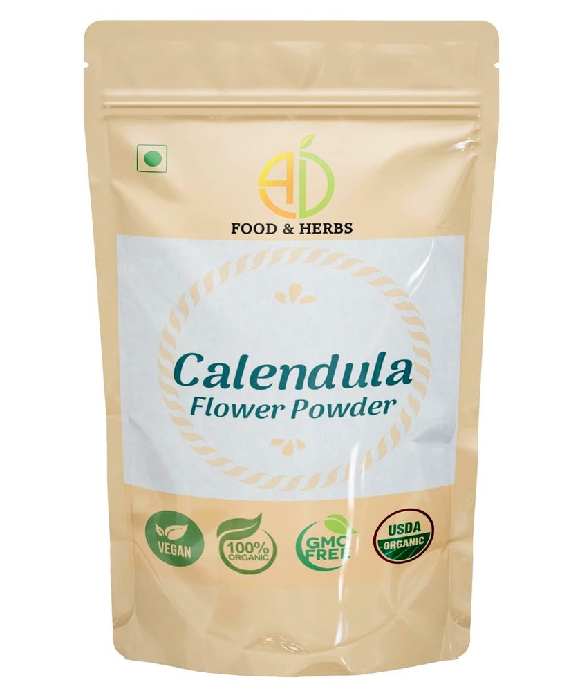 A D Food & Herbs Calendula Flower Powder Aromatic Edible for Homemade Lattes, Tea Blends, Bath Salts, Gifts, Crafts (50 Gms x pack of 4)