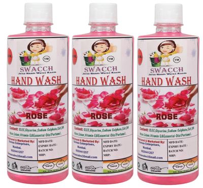 HANDWASH 500ML(PACK OF 1) (ROSE, PACK OF 3)