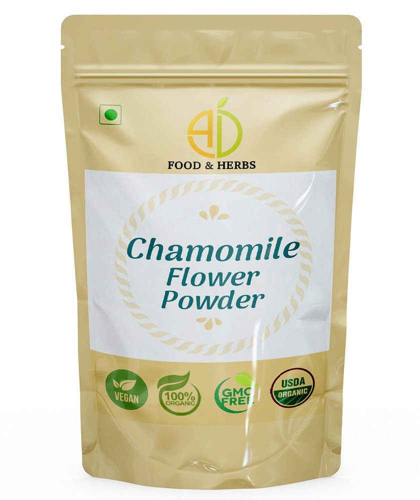 A D Food & Herbs Chamomile Flower Powder Aromatic Edible for Homemade Lattes, Tea Blends, Bath Salts, Gifts, Crafts (50 Gms x pack of 2)