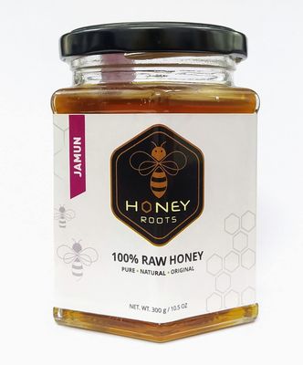 HR HONEY ROOTS Jamun Raw Honey-Pure,Organic,And Unprocessed Straight From The Beehives-300Gm