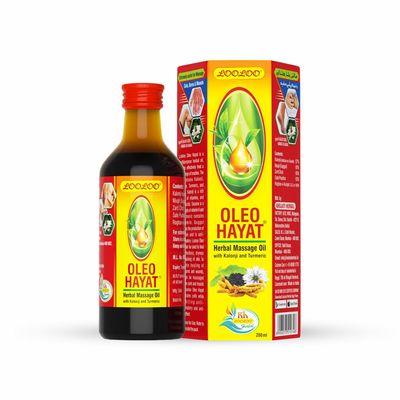 LooLoo Oleo Hayat Herbal Massage Oil |Kalonji & Turmeric | Repairs The Skin - 200ml