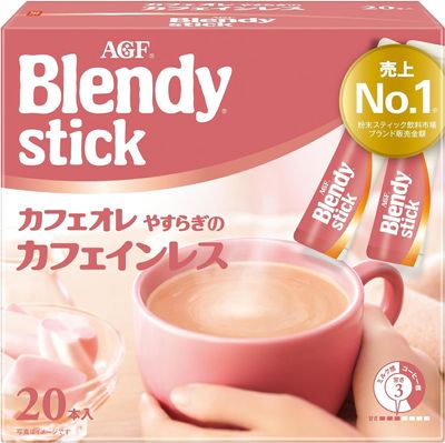 AGF Blendy Stick Cafe au Lait Peaceful Decaffeinated 20 Sticks | Made in Japan