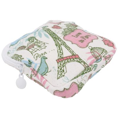 FOMIYES Zipper Sanitary Napkin Bag for Girls Women Tampon Storage Bag Sanitary Pad Organizer Menstrual Pad Pouch Travel Size Period Bag (Tower and Bird)