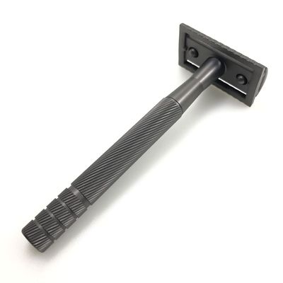CSB Double Edge Safety Razor for Men and Women with Exquisite Handle | Brass Handle | Zinc Alloy Razor Head | Eco Friendly and Zero Waste Reusable | Metal Long Handle with 20 Blades (Matte Black)