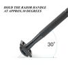 CSB Double Edge Safety Razor for Men and Women with Exquisite Handle | Brass Handle | Zinc Alloy Razor Head | Eco Friendly and Zero Waste Reusable | Metal Long Handle with 20 Blades (Matte Black) view 4