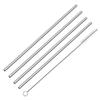Pack of 4 Reusable Stainless Steel Metal Straws - (Straight) with Brush - Straws for Cold Drink Milk Shake Thick Shake view 1