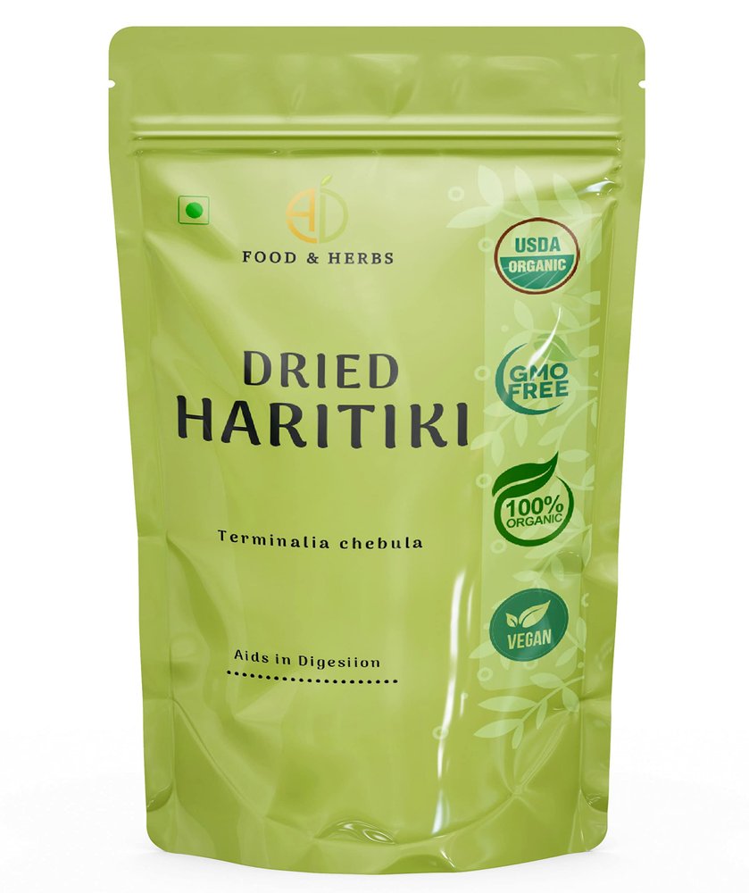 A D Food & Herbs Organic Dried Choti Haritaki/Kadukkai/Harade Whole/Terminalia Chebula/Karakkaya/Yellow Myrobalan (250 Gms x pack of 1)